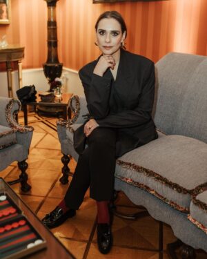 Lucrezia Guidone Instagram - Thank you @churchs for having me. It was an honor to be part of this magical night at Villa Wolkonsky breathing the timeless and iconic elegance of Church’s.

#churchsshoes #adv #churchs