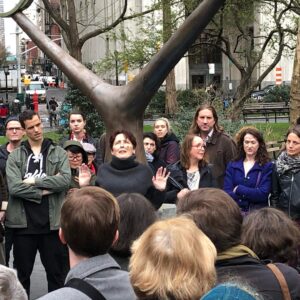 Lucy Walters Instagram - Just another evening in nyc. Fiona Shaw performing T. S. Eliot’s The Waste Land in Madison Sq Park. Love this city.