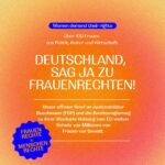 Luisa Neubauer Instagram - Frauenrechte sind Menschenrechte. Auf EU-Ebene gibt es gerade diesen historischen, jemals ersten Versuch, Frauenrechte wie u.a. Schutz vor digitaler Gewalt oder bessere Rechtsposition bei Vergewaltigungen, zu stärken und zu vereinheitlichen. Doch der deutsche Justizminister Marco Buschmann, die deutsche Bundesregierung blockieren. Das ist nicht nachzuvollziehen. Gemeinsam mit über 100 namhafte Frauen aus Politik, Kultur und Wirtschaft fordern wir unsere Rechte ein: Sehr geehrter Herr Buschmann, sehr geehrte Bundesregierung, wir appellieren dringend an Sie: Beenden Sie sofort Ihre Blockade-Haltung und stellen Sie sich nicht länger dem Schutz von Millionen von Frauen vor Gewalt in der EU entgegen.
