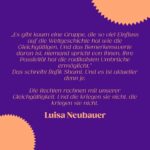 Luisa Neubauer Instagram – Aber bringt das überhaupt etwas, jetzt gegen rechts zu demonstrieren? 

👉 Den Faschismus bekommen wir damit nicht umgekehrt- aber trotzdem leisten wir einen wichtigen Beitrag. Denn: Wir verlassen damit die Gleichgültigkeit, wir werden sichtbar, und wir zeichnen genau die Bilder, vor denen Rechte Angst haben! 

💥 Schon über 40 Aktionen stehen fürs Wochenende und es werden immer mehr! Informier dich auf der Website zusammengegenrechts.org über Demos und Proteste in deiner Nähe!