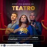 Luiza Tomé Instagram – Teatro te amo 
#teatro
#arte 
@nuncadesistadeseussonhosteatro 
@murilinhocunha 
@netonizo