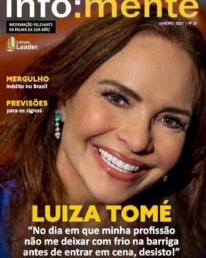 Luiza Tomé Instagram - Estou na capa da @revistainfomente ,falando da peça "Nunca desista de seus sonhos ", e um pouco da vida.
Meu agradecimento a @editoraleader 
@renata.escritora 🌹
@andreiaroma_ 
Estreia dia 06/janeiro/2023
Teatro Vannucci  no Rio de Janeiro.
Espero vocês com todo amor, carinho e respeito .🙌🙏🌹
@netonizo  @murilinhocunha @marifeiloficial 
Direção de Rogério Fabiano
@rogeriofabianoo