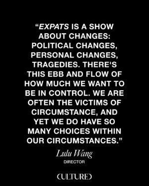 Lulu Wang Instagram - “There’s a sense of longing to escape, to leave, in this image. I think about the people on that plane as much as I think about the kids that are watching the plane. I think about the people what they’re leaving behind. It’s about regrets. It’s about sacrifice. I don’t know, maybe they’re much more scared than they are hopeful in that moment,” @thumbelulu tells CULTURED.

The filmmaker behind ‘The Farewell’ released the first two episodes of ‘Expats’ last Friday. The limited series unspools the lives and losses of a group of affluent foreigners living in Hong Kong. Starring Nicole Kidman, Sarayu Blue, and Ji-young Yoo, the show is an aching and atmospheric dive into how we carry collateral damage, and what happens when it starts to define us. Ahead of the third episode’s drop tomorrow, Wang called CULTURED to talk about a photograph by Singaporean photographer @_nguan_, which hangs in her Los Angeles home and influenced the visual language of both projects. 

Link in bio to read our interview. 

Nguan, Untitled, 2012, from ”Singapore” series. 
Behind the scenes and ‘Expats’ stills courtesy of Amazon MGM Studios.