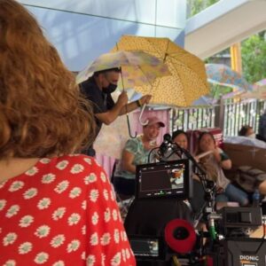 Lulu Wang Instagram - I’m so moved by all the beautiful messages since 105 dropped. Thank you for watching, for being part of the larger dialogue I hoped to start with this series.  Too many things I want to say, but for now I’ll just share a few moments from set with my incredible Expats family. 
1. Pre-record of “Roar” for the opening scene.
2. Our ADs demonstrating how an actor who doesn’t play piano could use a hand double.
3. Maggie Li rehearsing her climb.
4. The poor extra who braved the rain way too many times for this shot and laughed and thumbs upped me after every take.
5. More rain. So much rain. 
6. Joey our key grip holds umbrellas for the ladies and lovin it.
7. Joey. LOVING it.
8. Glamorous video village.
9. Bodhi, Tiana and Connor - sibling love.
10. Blocking rehearsal. Chauncey plays Gus.