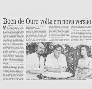 Luma de Oliveira Instagram - E se vai um dos maiores atores da história e um ser humano de primeira grandeza. Cresci admirando  e aplaudindo a arte desse grande homem. Tive a honra de contracenar com ele, conviver por 4 meses quando fizemos o filme Boca de Ouro. Fui testemunha da sua generosidade, educação e humildade. 

 De todas as cenas que vi nas telas da irretocável  trajetória do Tarcísio, a que presenciei durante um intervalo entre uma cena e outra, no mundo real,  foi a que mais me emocionou: 
estávamos  no “ lixão” do RJ, quando um menininho  que trabalhava catando sobras do que era jogado no local, se aproximou dele para tentar vender nada mais nada menos que lixo. 
Ele  o tratou com toda dignidade, perguntou quanto era, comprou por um bom dinheiro  mas disse que não levaria, o menino insistiu e ele, para não decepciona-lo, pegou a sacola cheia de coisas que não serviriam para absolutamente nada e ainda estava com um cheiro nada agradável e colocou no colo como se fosse diamante, em seguida deu um abraço tão lindo no menino, tão cheio de afeto que jamais vou esquecer a emoção que senti naquele momento, talvez a mesma quando assistia  as cenas  de “Um certo Capitão Rodrigo”. 
Pois é… “o tempo e o vento” nos levam pessoas que achávamos que seriam imortais… mas sua arte será!

Eu só havia feito um filme para crianças até então, mas Deus na sua infinita bondade, me concedeu a honra de ser “par” do Tarcísio Meira. E é á esse Deus que peço que o receba com todas as honrarias que merece. Nosso “ Irmão” Coragem” foi um exemplo de grandeza por aqui. 🙏🏼