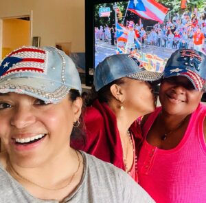Luna Lauren Velez Instagram - Me, Mami y Maria…watching the parade. #pride #familia #puertorico #boricua #chuleta #yucca #chill #love ✨