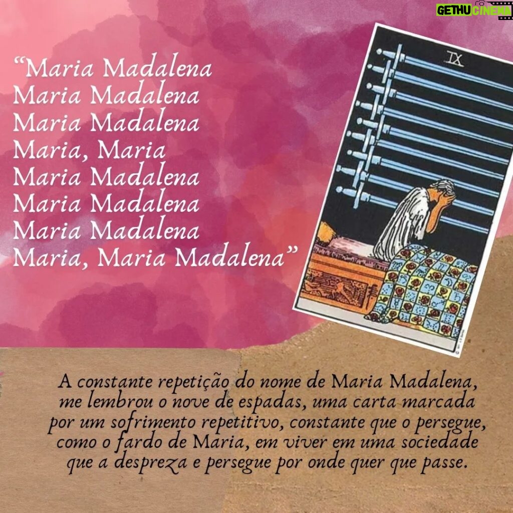 Luna Di Instagram - Uma análise pessoal por meio dos arcanos do tarot, da música "Maria Madalena" da incrível @lunadimusic que escreveu uma música extremamente profunda e dolorosa para todas as mulheres que como Madalena são apedrejadas até doer" mas tem sua dor ignorada. . . . . . . . . . . . . . . . #tarot #música #lunadi #mariamadalena #Madalena #pop #brmusic #arte #indie