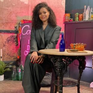 Lydia West Instagram - Omg tomorrow Mars and I will be discussing all things IAS episode 2 after the episode on C4 at 10pm on YouTube and we’re speaking to @jadethirlwall @kemahbob ...also we tried to coordinate with his and hers tailoring 🥰😍