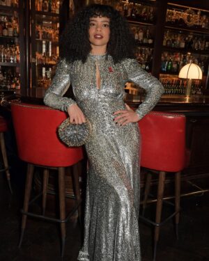 Lydia West Instagram - SUNDAY, Sunday Sunday!!! Thank you Elton and David for inviting us to this years amazing @ejaf Oscars foundation party @davidfurnish @eltonjohn and for the amazing work you continue to do in raising awareness to those living with HIV/AIDS. ❤️❤️