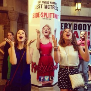 Lyndsy Fonseca Instagram - RANDOM PHOTO DUMP of pics that make me so happy!! 1) BTS of Nikita 2) knitting in Toronto with my pals I LOVE @douglasthesmithest and @nadineveline 3) costume party with @noahthebean and the loveliest @lyndiegreenwood 4) Broadway #nyc night with @joysuprano 5) bts photo shoot for GQ 6) hanging with my pal @nathanfillion who always makes me laugh. 7) my first BF @ravivullman who’s the best- with my baby sis @hannahleighofficial 8) party with gals @monicaraymund86 and @joysuprano 9) bts on Nikita with @noahthebean and aaron Stanford  10) bts with my bro forever @theshanewest
