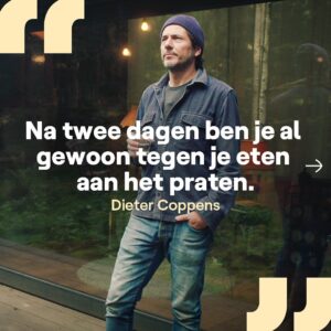 Lynn Van Royen Instagram - 3 volle dagen en nachten ver weg van de bewoonde én virtuele wereld, in een bos, alleen met jezelf. Zes bekende gasten ervaren hoe bijzonder dat kan zijn.
Door de bomen, vanaf maandag 15 april nieuw op VRT 1. 🌳