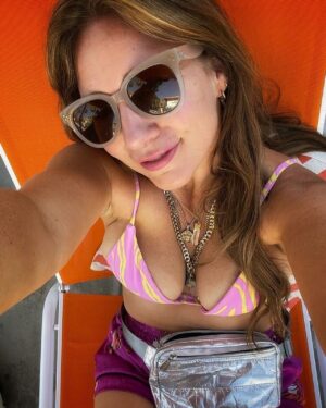 Lynn Collins Instagram - Thank you @hilovetravel for this amazing #fannypack ! As a single #mom, I need all my hands free… and this addition to my pack collection has gotten so many compliments! These #female designers make their #bags practical, chic, and fun,…and all their bags and pouches are waterproof… exactly what moms need for this #summer! #happymothersday 

Thank you @thetwist.palmsprings @antares181 

#Bathingsuit @skatie 💕
