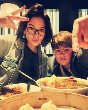 Lynn Collins Instagram - Is this the most #tauruscore post ever? Thursday’s are the busiest days of our week, but today we managed to fit in #dumplings AND #cake ! 

THANK YOU ALL FOR THE BIRTHDAY WISHES! 
🌸🤍🌸🤍🌸🤍🌸🤍🌸🤍🌸🤍🌸🤍🌸🤍
I’m having a blast sharing this planet with yall! 🕊️

Thank you @themikutashop for my #jeanjacket and @thesongbirdco for my star #earrings 🌸

#taurus #green #daisy #foodie #mom #birthday #taurusseason #nature #instagood #momlife