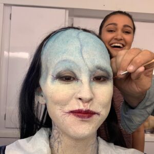 Lyrica Okano Instagram - It took about 5 hours to put this baby on and another hour to take it off, but it was all worth it! Oh! Btw this might be a bit of a spoiler, so if you haven’t seen the 3rd season of #marvelsrunaways yet... swipe with caution 😬 #hulu #yōkainico