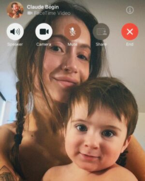 Lysandre Nadeau Instagram - 14 mois pour notre p’tit comique 🤍