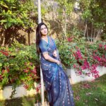 Madhumitha Instagram - 💙 When I wear a saree, I think of you complimenting me 💙 PC @sai_akhil_anubolu