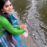 Madhumitha Instagram - It’s our traditional way Hand feeding these beautiful fish is believed to give you peace and good Karma in the future...🌸🙏🏻