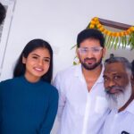Madhumitha Instagram - தமிழ் புத்தாண்டு நல்வாழ்த்துகள் 💐👍🏼 Happy Tamil New Year! Cheers to new beginnings 🤩🙏🏼 Happy to meet you all on this amazing day! With @mithun_actor_official @madhumitha_illayaraja @karthickvasu_official & Anand sir 😍🙌🏼 #tamilnewyear #newbeginnings #auspicious #pooja #bestwishes