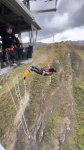 Madhumitha Instagram - I am my own experiment. I am my own work of art ❤️ The spontaneous thought to go for one of the world’s highest Bungy refreshed body and soul …#fearlesslivemore #bunjeejumping #bungy #bungie #nevis #worldhighestbungy #adventure #adventuretime #adventuretravel #sport #ajhackett #nevisbungy #queenstown #newzealand #roadtrip #couple #couplegoals #scary