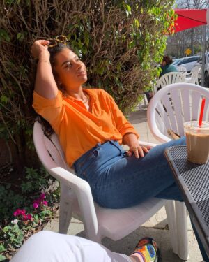 Madison McLaughlin Instagram - some days I’m stressed tf out & other days I wear my crochet clogs for a little iced coffee in the sunshine, it’s called balance 💗