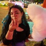 Madison De La Garza Instagram - here’s me eating cotton candy twice the size of my head :)