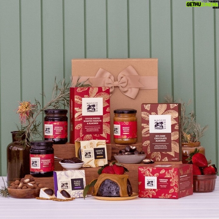 Maggie Beer Instagram - Unbox the bounty of Maggie Beer's Christmas Treats Hamper. Featuring delicious pastes, festive glazes, sweet nibbles and seasonal sauces, this hamper is the ideal gift for a food lover. Shop this hamper today via the link in our bio and receive 20% off with the code MAGGIEXMAS20.