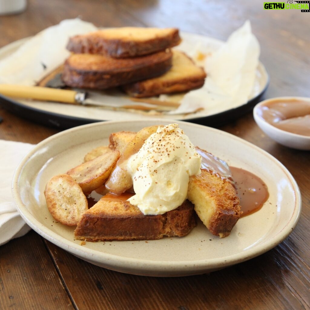 Maggie Beer Instagram - Nothing starts a Mother's Day celebration quite like a decadent breakfast in bed, and French Toast is an indulgent gift to the taste buds. The question is, which would your Mum prefer out of these two moreish Maggie Beer recipes? Comment below and let us know! Option 1: French Toast with Bananas in Verjuice Option 2: Brioche French Toast with Salted Brandy Caramel and Bananas To view these recipes, visit the recipe section on the Maggie Beer website via the link in our bio. #makeitamaggiemothersday #breakfastinbed