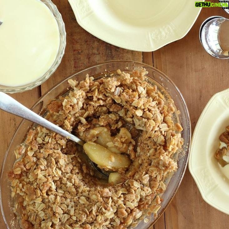 Maggie Beer Instagram - Celebrate the start of the new season by exploring our cornucopia of Autumnal recipes, showcasing the beauty of seasonal produce in Australia. View our Autumn recipes via the link in our bio. Pictured: - Baked Pear Salad with Belly Bacon & Walnuts - Braised Lamb Shanks with Tomato, Olive, Rocket & Basil Sugo - Apple Crumble #helloautumn #recipes