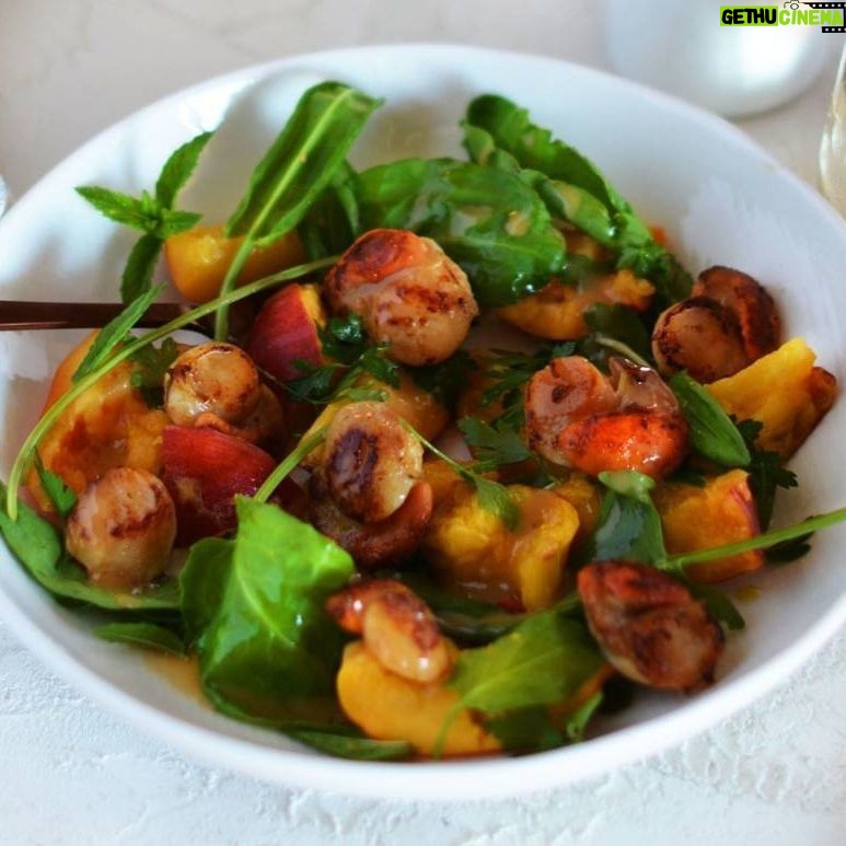 Maggie Beer Instagram - Moreish salads are a perfect light lunch or dinner during a scorching Australian summer, especially when partnered with beautifully fresh, local seafood. Which of these two salads would you choose to eat? 1: Pan Fried Scallops and Peach Salad 2: Prawn, Feta and Watermelon Salad View the recipes for these sensational summer salads via the link in our bio.