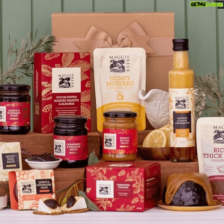 Maggie Beer Instagram - || Up to 20% Off Christmas Hampers || When it comes to delicious festive delights, this hamper from Maggie Beer has it all. From Fruit Paste through to savoury Quince & Rosemary Glaze and Christmas Pudding topped with Brandy Butter Sauce to finish, it is a Christmas feast wrapped in a beautiful bow. Shop Maggie's Christmas Table Essentials hamper now via the link in our bio and join the Maggie Beer Food Club to receive free shipping on orders over $80. *T&C's apply