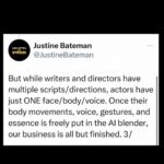 Maggie Gyllenhaal Instagram - Go to credo23.com/AIinFilm for video demos of #ai abuses of actors. @_justinebateman_ @sagaftra @gaardsars @jakegyllenhaal @jamieleecurtis @jessicachastain @dakotajohnson etc