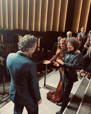 Maggie Gyllenhaal Instagram - @gaardsars @jessicachastain and #michelfranco at the overwhelming ovation for their gorgeous and heartbreaking film #MEMORY An ASTONISHING love story