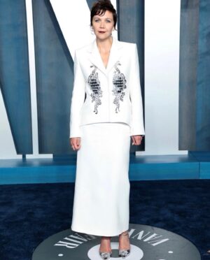 Maggie Gyllenhaal Instagram - Why wear one @schiaparelli dress when you can wear 2??