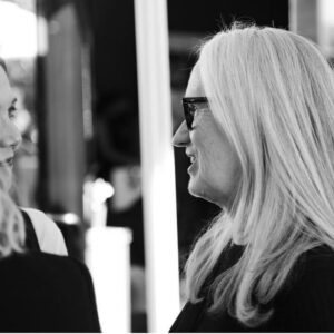 Maggie Gyllenhaal Instagram - Love these photos of me talking to #janecampion  by @mdferreira