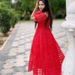 Mahi Maheswari Instagram - 👗 @myroopamsboutique. #Clothing #Hair #Joint #Hand #Hairstyle #Photograph #Shoulder #Leg #One-PieceGarment #Smile #Neck