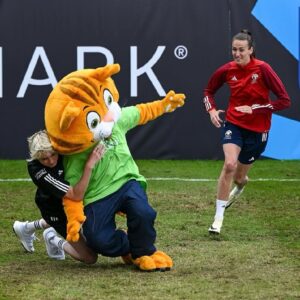 Maisie Adam Instagram - Attempted to lead the inaugural @socceraid Eurocamp Games yesterday and it quickly descended into pure chaos, due largely to my total lack of authority on the pitch (and a total lack of respect from my footballing colleagues thank you very much!!) 
England might have nabbed that win, but that’s all they’re getting. Game on. Tune into itv tonight at 6pm to watch the World XI go for our 6th successive victory!