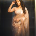 Malavika Sreenath Instagram - Adding Glitters to your feed ✨ For Movie Title launch event 🪩 Shot by @muzammilmooza Styled by @amritha_lakshmi___ @styledby_al_ Make up & hair @makeover__by__akhila Saree @rutha__designs__ Jewels @alameen_fashion_jewels Special thanks @anamika_sreenath @aftha.b