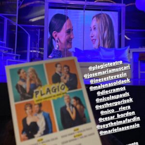 Malena Solda Instagram - Ayer estrenamos Plagio. Fue una noche adrenalínica, divertida y cálida al mismo tiempo. 
@josemariamuscari armó un equipo sólido y un elenco de compañeros hermosxs. Todo colmado de buena onda y profesionalismo. La noche reflejó todo esto mismo.
Gracias, gracias, gracias 
@inesestevezin @nico__riera @nicolaspauls @diecramos @esthergorisok @cesar_bordon @soythelmafardin  @marianamelinc @emanuelgonzalezoficial @marce_gargano @elisirlin @michi_galan_1 @tschudyjavier @andreagalantticonseils @baezer
La producción es de: @paolaluttini @pablo_pereziglesias 
Dramaturgia: @marielaasensio y @josemariamuscari 
Teatro: @teatroregina