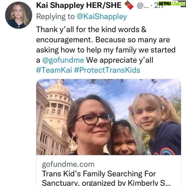Malia Baker Instagram - Since first meeting Kai on set of The Baby-Sitters Club, she and her family have grown near and dear to my heart. I am 100% #teamKai - are you? As @thedarcymichael says, “Pride is a protest and now more than ever, we have to protest.” For Kai…and so many more. We have to be louder than they [the haters] are. A reminder that being an ally is a verb. Choose something you can do - can you post to socials, can you write and call governors, can you contribute to a go fund me (or ask others to), can you do these all of these and more? Link in bio for #teamKai 🏳️‍⚧️🏳️‍🌈💗 #protecttranskids #disarmhate #yallmeansyall