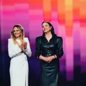 Malin Åkerman Instagram - This is now a Petra Mede and Malin Åkerman stan account 🫶💕 #Eurovision2024