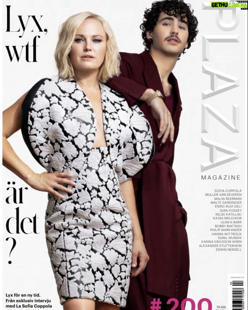 Malin Åkerman Instagram - Check out the new Plaza Magazine with me and this amazing young man @malte.gardinger ❤ Makeup and Hair: Shada Gharib Styling: Shada Gharib and The Till Photographer: Johan Gustafsson Our movie Ett Sista Race hits the cinemas across Sweden Christmas Day🎄 December 25th 2023🍿🎬🍿  @zapgroup @plazamagazine