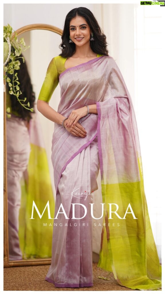 Malina Instagram - Launching the Next add on to our Collections : MADURA Mangalagiri Sarees from @kaarigai.sarees ! . An exclusive range of Mangalagiri Silk Cotton sarees curated for the upcoming season in vibrant shades! They are perfect for summer and keep you feeling light and breezy! . . . Please place your order through - our website www.ivalinmabia.com - our official WhatsApp number: 91 99526 79935 only! Code: MADURA 010 . NOTE: Since the product is hand woven and printed there might be slight unevenness and irregularities in the weave pattern as well as smudges in the print. Blouse worn by the model is only for reference purposes. Attached printed running blouse will only be provided with the saree. Additional charges for stitched blouse. . #kaarigai #kaarigaisarees #ivalinmabia #ival #sarees #sareelove #mangalagirisarees #madurasarees #mangalagiri #traditional #silkcotton #silkcottonsaree #maduramangalagirisaree
