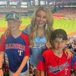 Mallory James Mahoney Instagram – ❤️⚾️🩵 nothing better than fun with the family enjoying a game❤️⚾️🩵Loving my custom throwback powder blue jersey from the @rangers Tough loss for the Texas Rangers But, It was still a great day to be at the ballpark and such a fun exciting game! ❤️⚾️💙