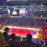 Mallory James Mahoney Instagram - Thanks for the sweet night in the suite for the @lakers game @disneychannel 🏀💜💛💜🏀