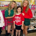 Mallory James Mahoney Instagram - Our Holiday Collection is making us merry & bright! 🎄❤️🎅🏻 Come shop Painted Tree Highland Village to see what’s new. Thanks for modeling, girls! #christmascollection #holidays #whatiwore #festive #madforplaid #plaidskirt #merryandbright #paintedtreeboutiques
