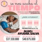 María Valenzuela Instagram – CLARO QUE SE PUEDE Y VAMOS A PODER !!!! Y GRACIAS A USTEDES A SUS DONACIONES Y DIFUSIÓN!!! 
🚨EN ESTOS DÍAS HENOS LOGRADO RECAUDAR $11.544.112 falta muchísimo todavía pero vamos a lograrlo genteeeee!!!!!
ESTAMOS FELICES !!!♥️ TODOS POR LARA ❤️ AÚN FALTAN $37.330.880 SIGAMOS DONANDO Y DIFUNDIENDO ;HAGAMOS VIRAL EL CASO 🙏🥹
DONÁ LO QUE PUEDAS AL ALIAS AYUDAR.SALVA , ayudemos a Lara a VIVIR NOS QUEDAN 25 DÍAS!!!♥️🚨