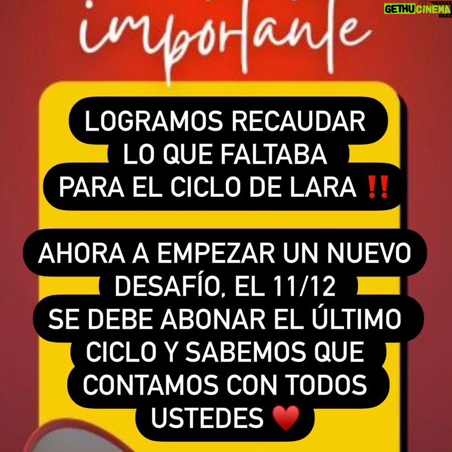 María Valenzuela Instagram - 🙏🙏🙏 Alias: AYUDAR.SALVA DIFUNDÍ Y DONÁ LO QUE PUEDAS. GRACIAS EN NOMBRE DE LARITA Y SUS PAPIS ❤️