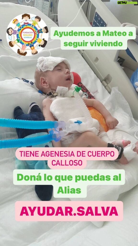 María Valenzuela Instagram - ❤️🙏Les presentamos a Mateo ,Mateo tiene Agenesia de cuerpo calloso ,dilatación pielocalicial izquierda, hiperbilirubinemia y malformación cerebral necesitamos recaudar $2.000.000 ( ese dinero será utilizado para su tratamiento 🙌),ayudemos a Mateo a seguir viviendo . Doná lo que puedas al Alias 👉AYUDAR.SALVA ❤️🙏 Contamos con ustedes?! Si no podes donar , nos ayudas compartiendo.