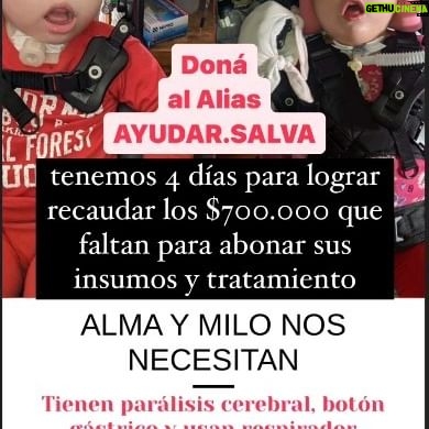 María Valenzuela Instagram - Ayudemos con lo que se pueda a Alma y Milo. Colaborando y difundiendo. Gracias ❣️ El Alias es: AYUDAR.SALVA