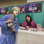 Mara Wilson Instagram - Fun at #GalaxyConColumbus! Hanging out with @kathleenherles (AKA Dora the Explorer), a cute stuffed cat, a truly creative Mrs. Doubtfire cosplayer, and an adorable dog named Sidney!